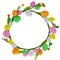 Glistening Easter Egg Wreath 12 Inches Tall